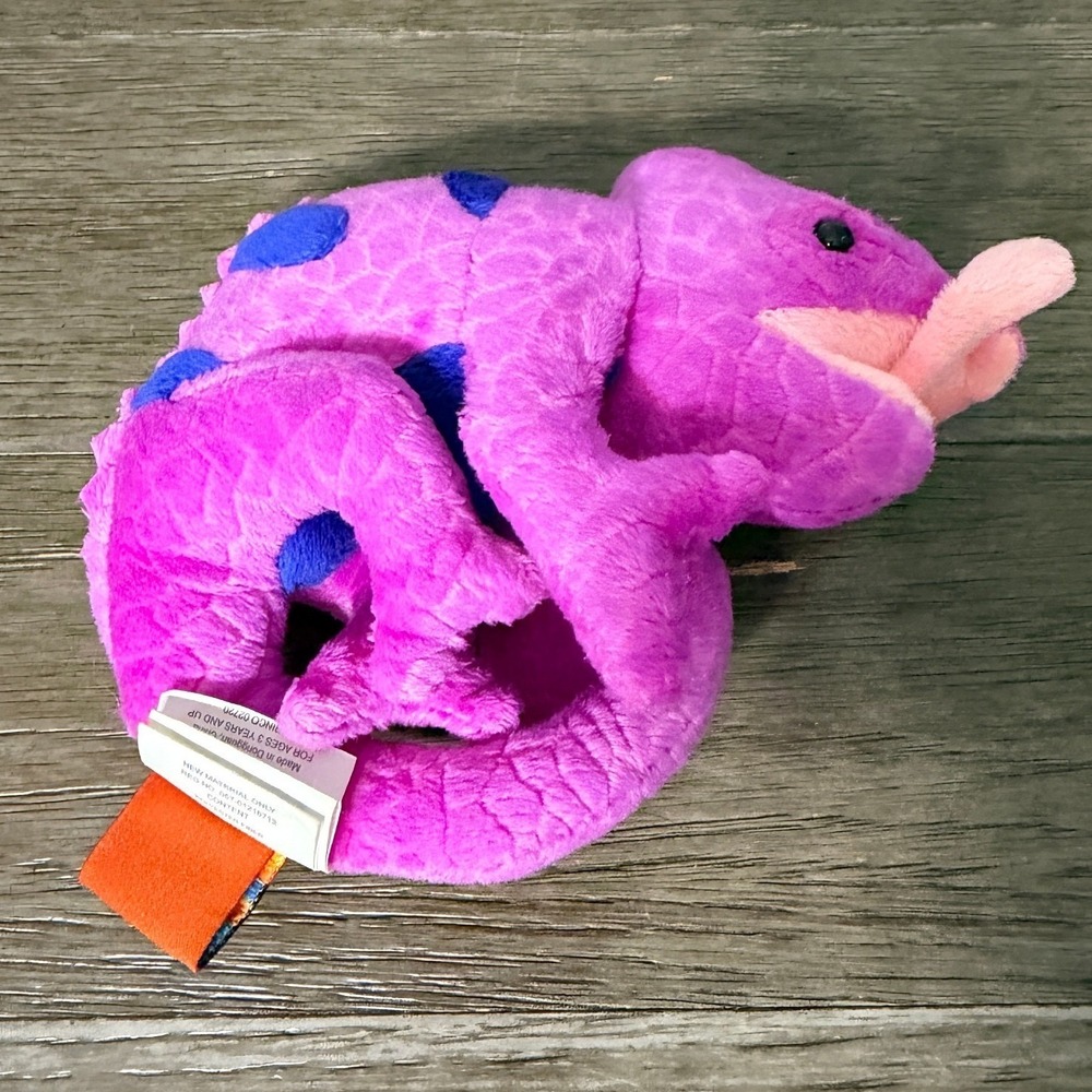 Adventure Planet Plush Purple‎ Blue Spotted Chameleon Stuffed Animal Kids Toy